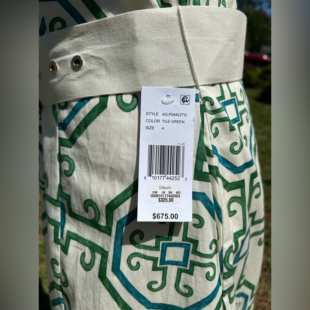 NWT🌷Mestiza N.Y. Havana Print Poplin High Square Neck Fit-and-Flare Mini Dress - Picture 12 of 12
